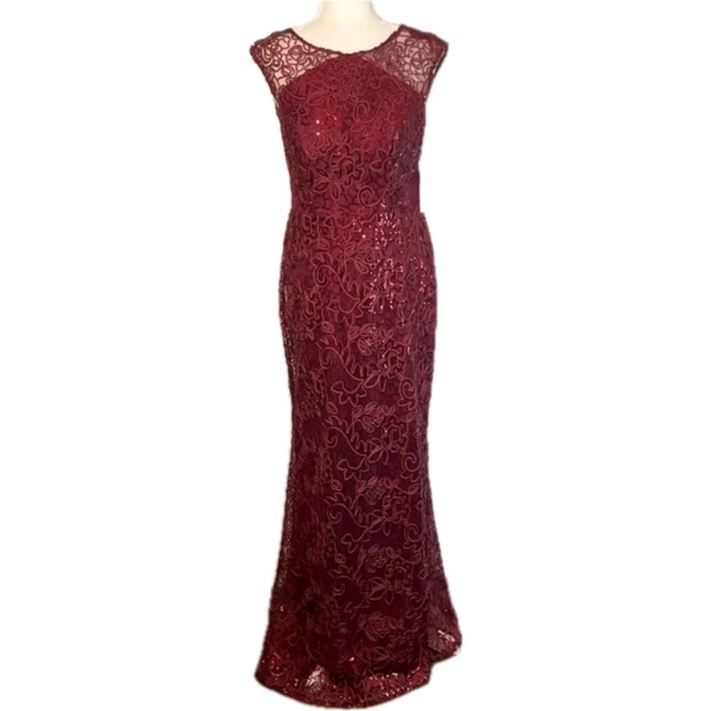 SLNY Fashions New York Claret Burgundy Formal Gown Dress Size 6 - NWT